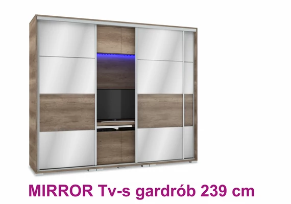 Mirror Tv-s Gardróbszekrény